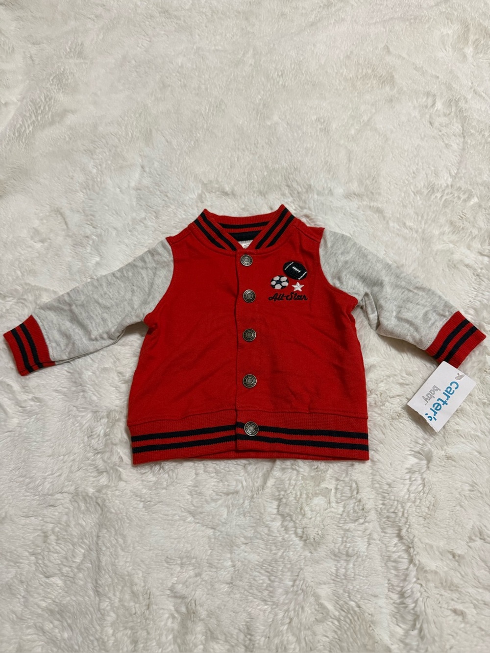 NWT Carter's Baby Boy "All-Star" Sports Varsity Jacket - Size 3 Months